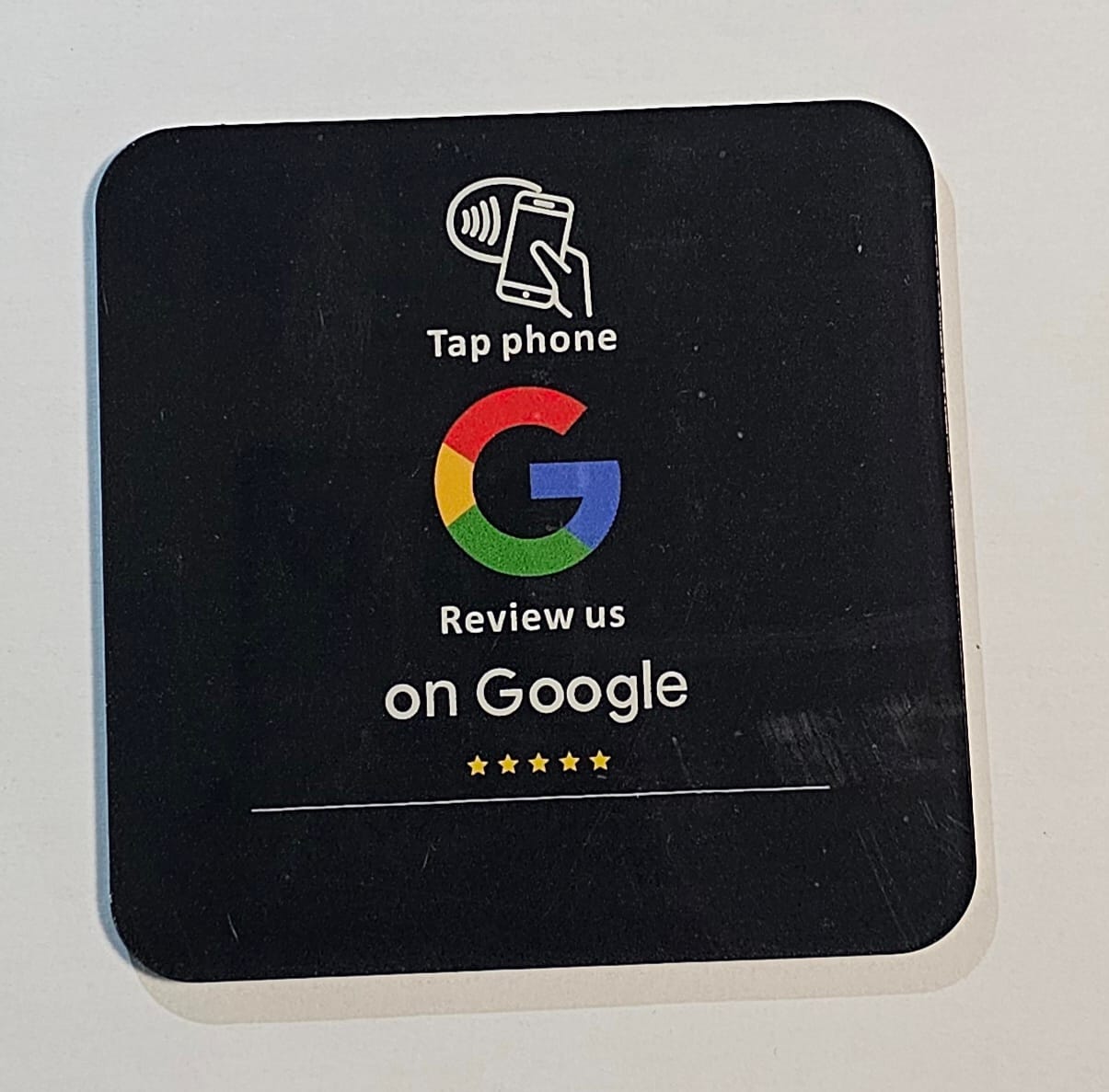 Card NFC Google Review din Acril 10×10 cm – Română/English - imagine 3