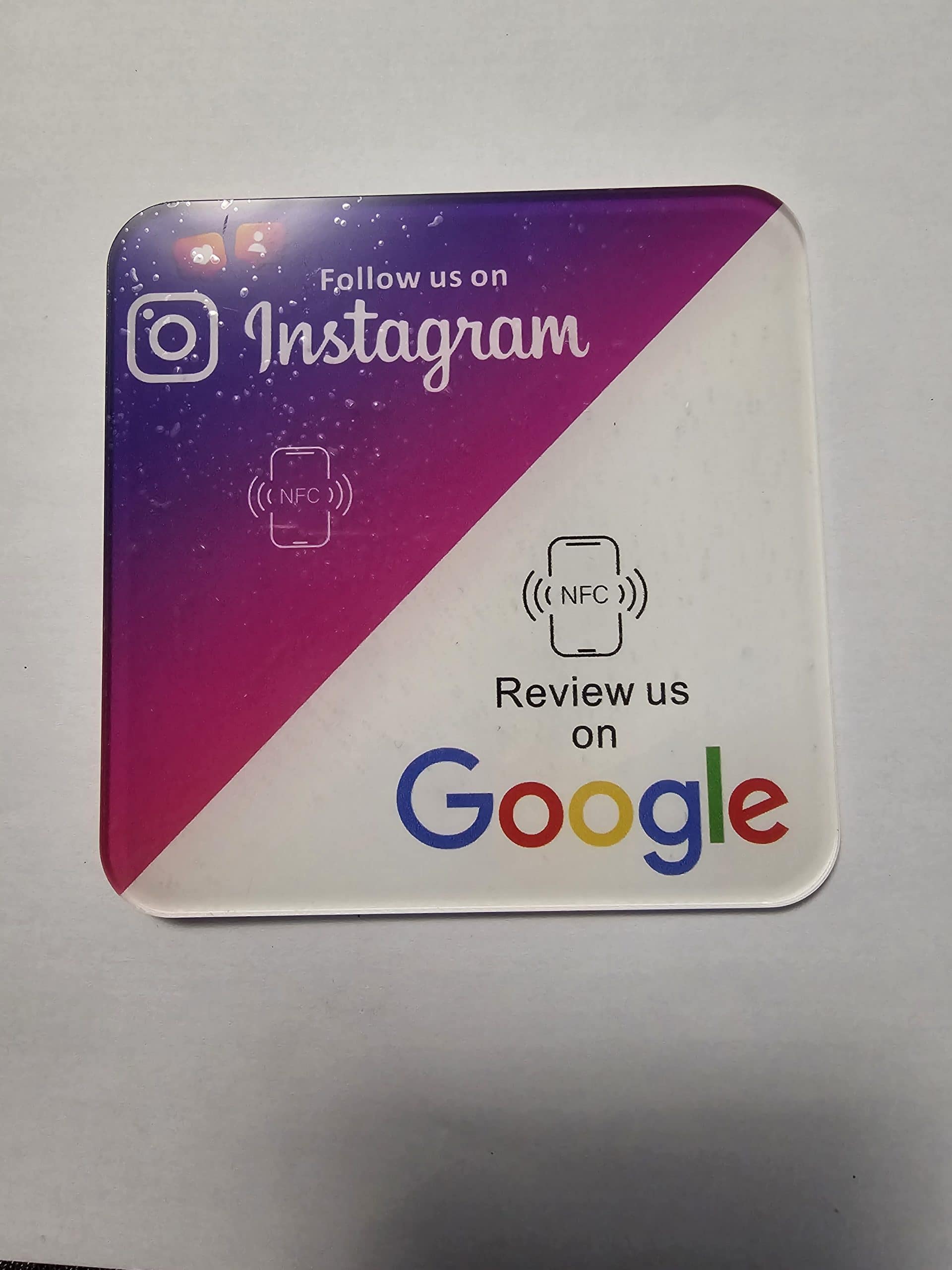Card NFC Google Review + Instagram – Română / English – Setup complet inclus - imagine 2