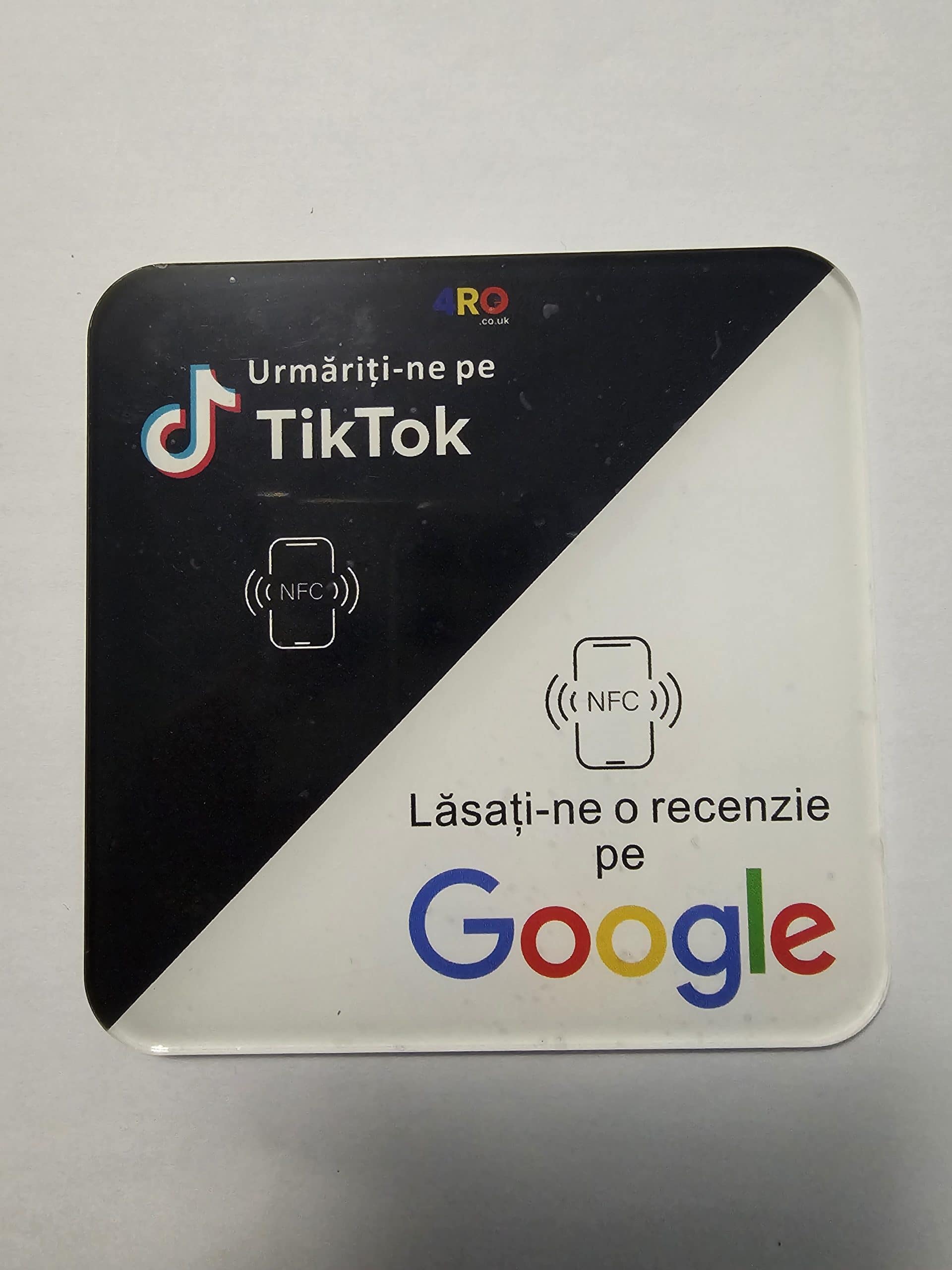Card NFC Google Review + TikTok – Română / English – Setup complet inclus - imagine 5